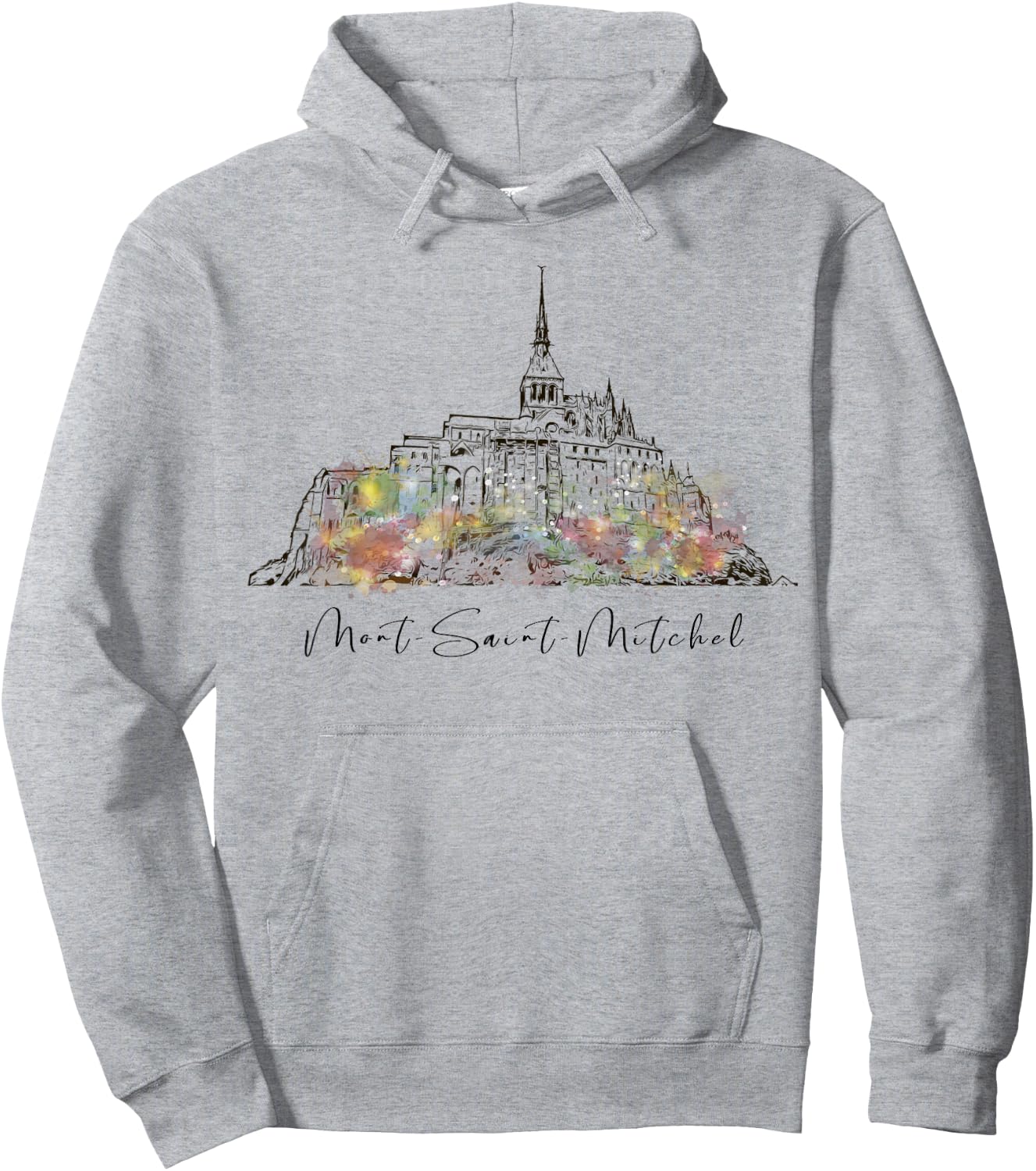 France Normandy Mont Saint Michel Europe French Vacation Hoodie - Hoodie | Ash