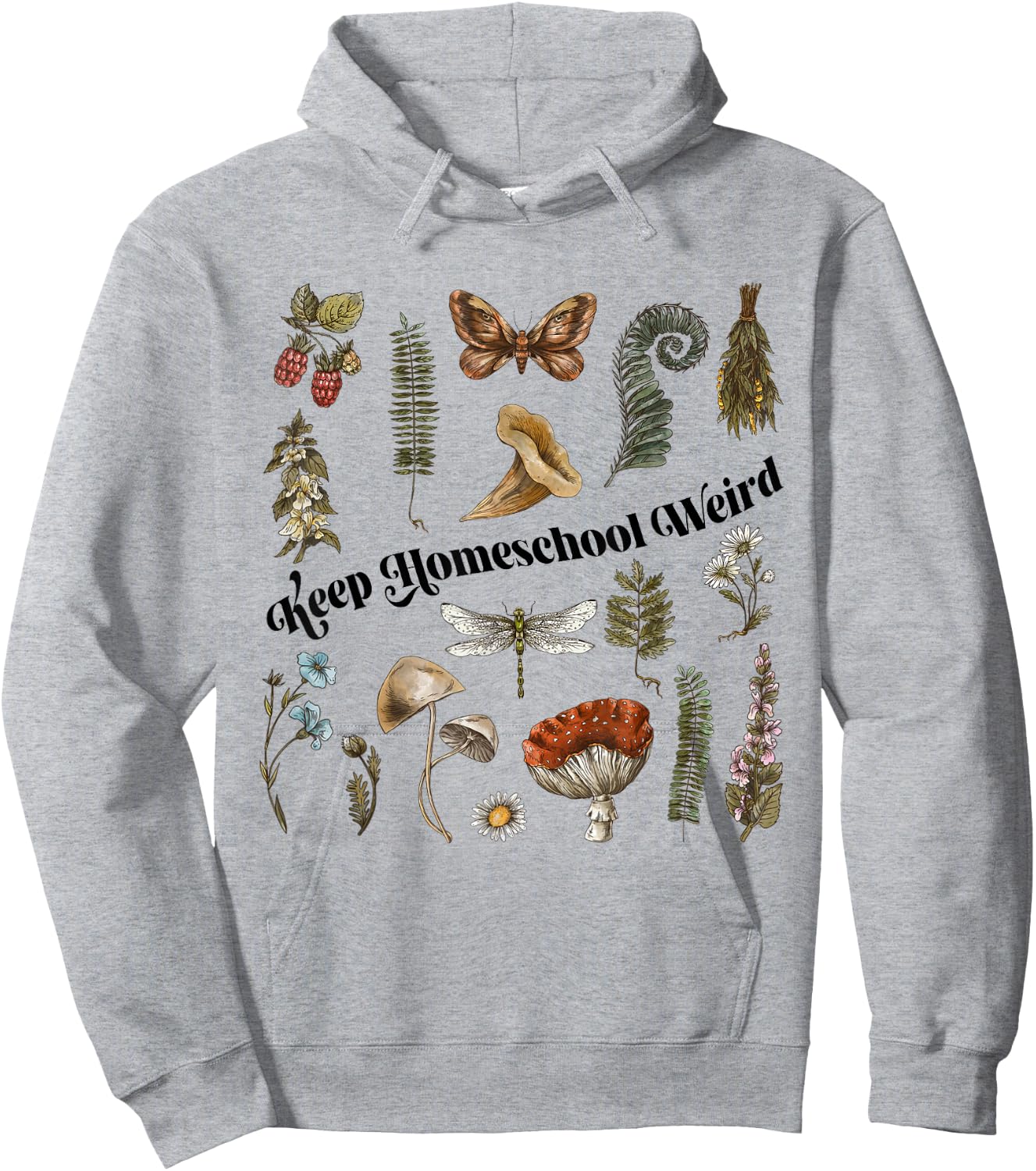 Keep Homeschool Weird Homeschool Mom Homeschooling Nature Hoodie - Hoodie | Ash