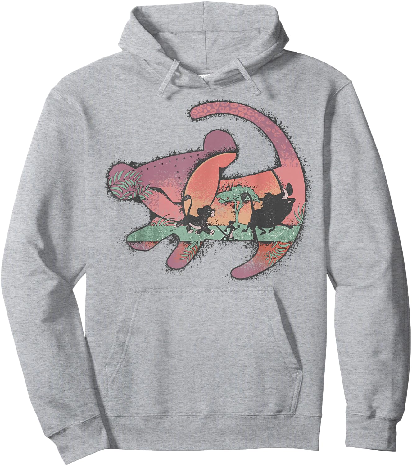 Disney The Lion King Baby Simba Painting Silhouette Hoodie - Hoodie | Ash