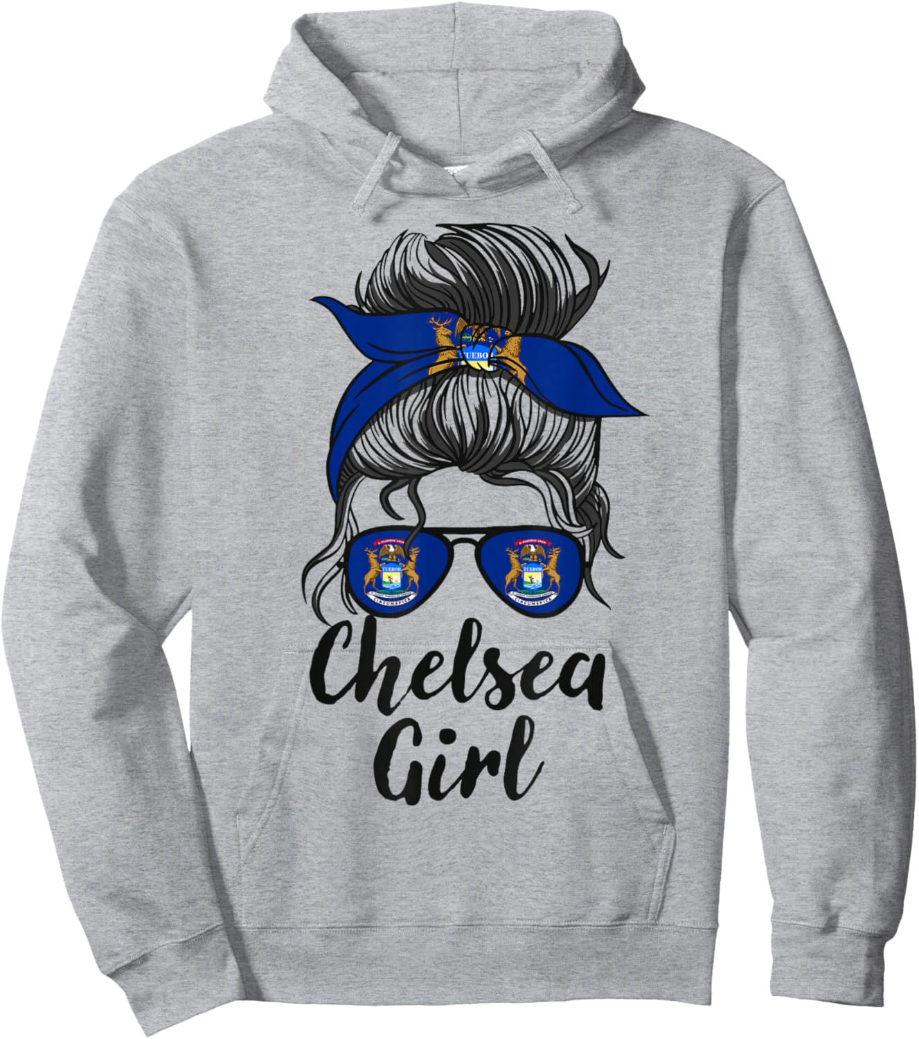 Chelsea Michigan Women Girl Hoodie - Hoodie | Ash