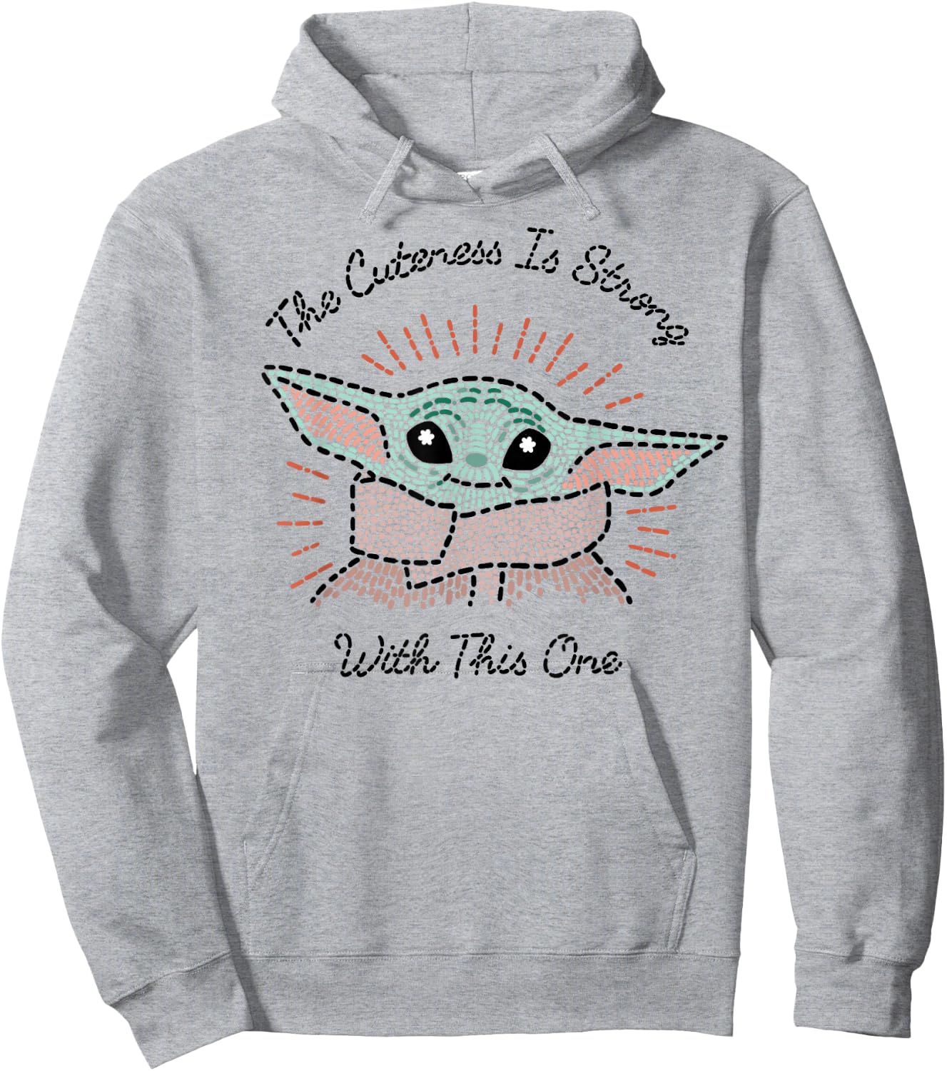 Star Wars The Mandalorian The Child Cuteness Is Strong Hoodie - Hoodie | Ash