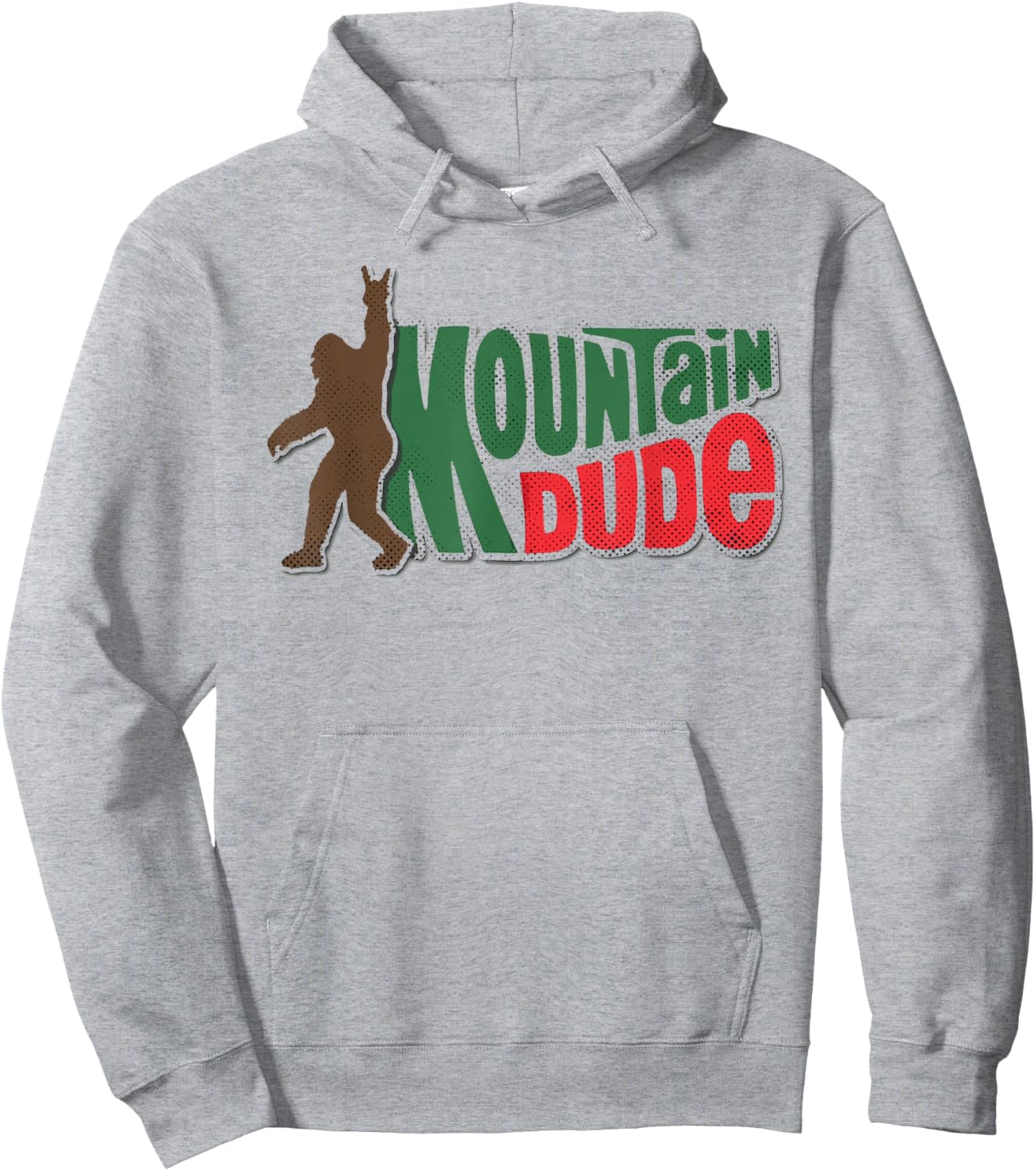 Mountain Dude Funny Bigfoot Sasquatch Hiking Gift Hoodie - Hoodie | Ash