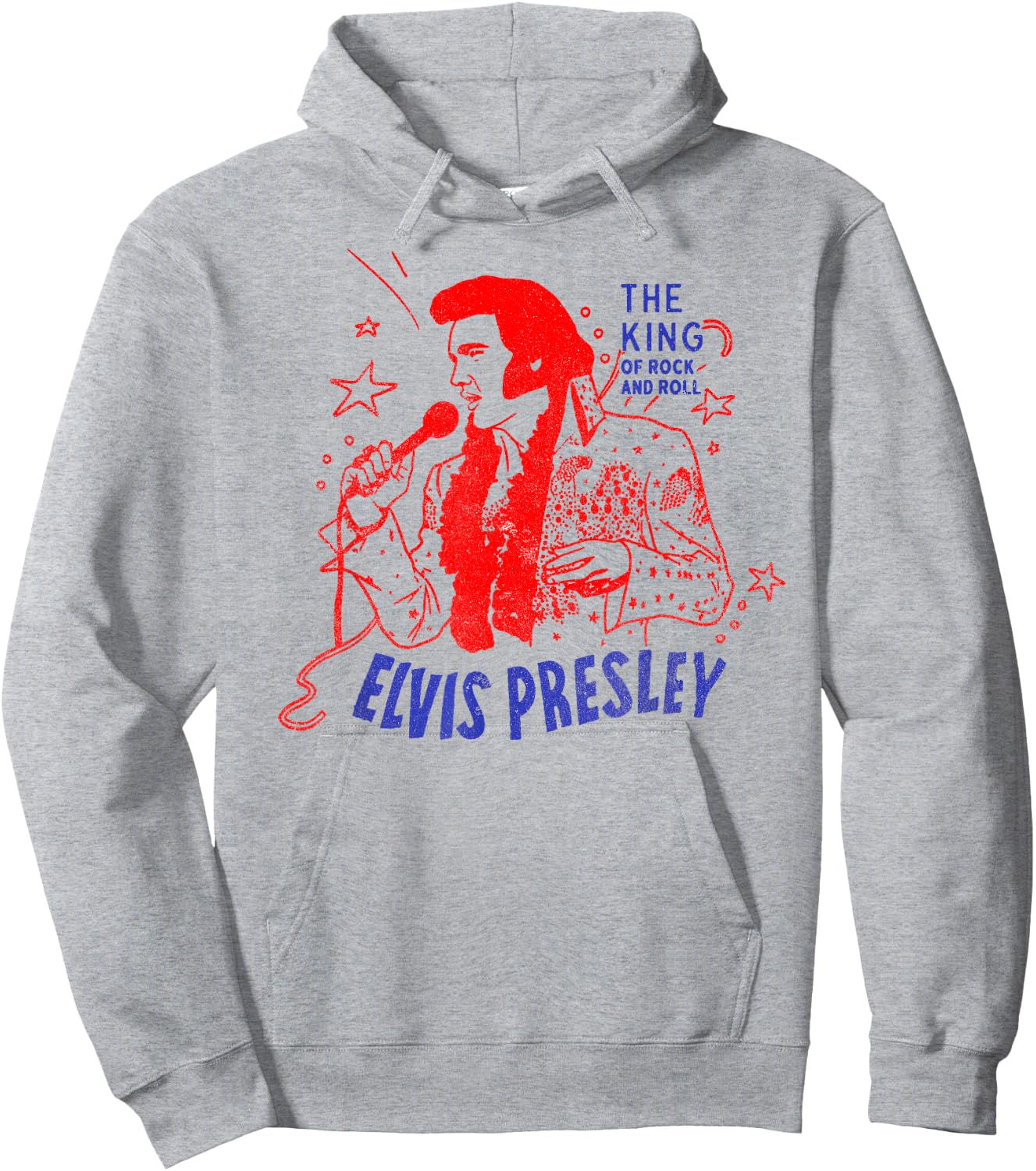 Elvis Presley Official King of Rock and Roll Hoodie - Hoodie | Ash