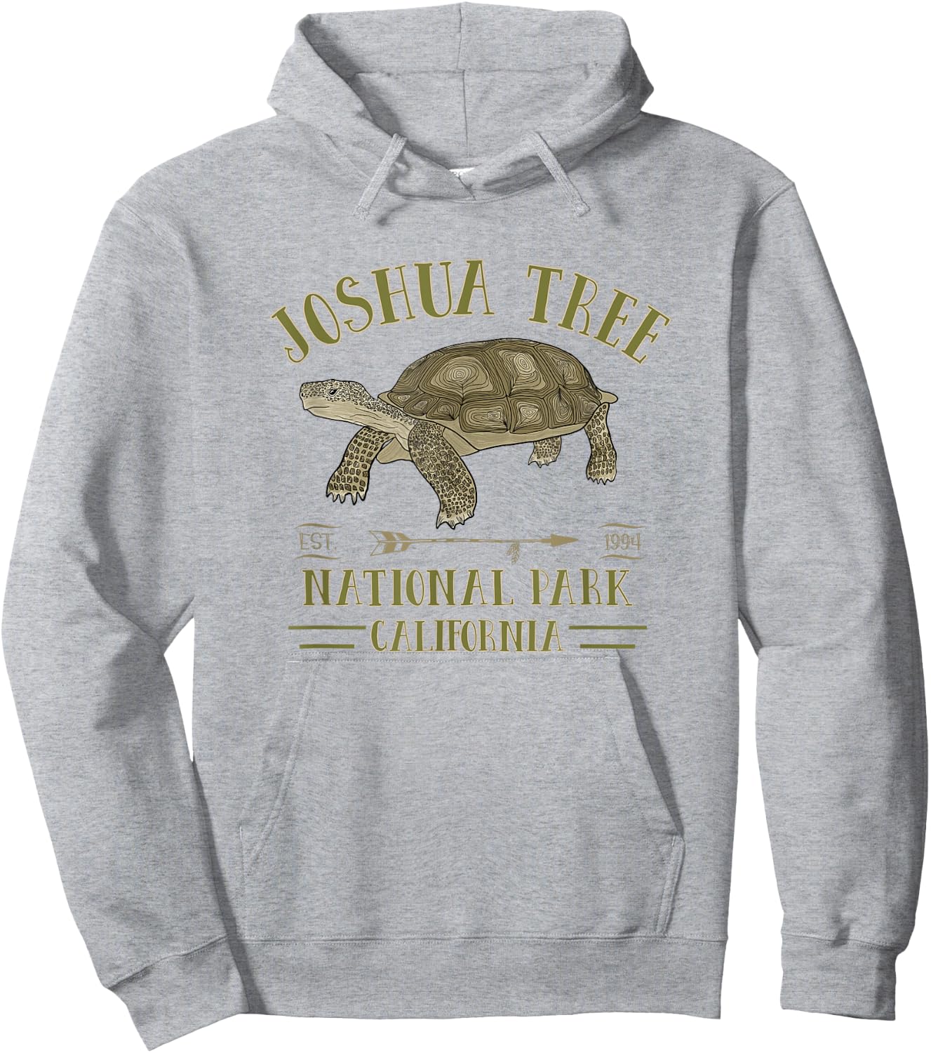 JOSHUA TREE NATIONAL PARK California Desert Turtle Tortoise Hoodie - Hoodie | Ash