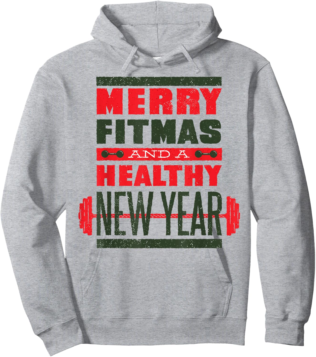 MERRY FITMAS HEALTHY NEW YEAR Christmas Goals Meme Hoodie - Hoodie | Ash