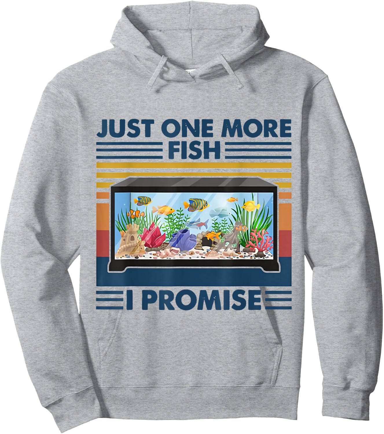 Just One More Fish I Promise Aquarium Fishing Vintage Hoodie - Hoodie | Ash
