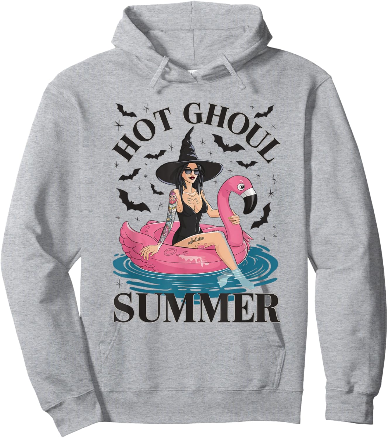 Hot Ghoul Summer Funny Witch Gothic Spooky Retro Halloween Hoodie - Hoodie | Ash