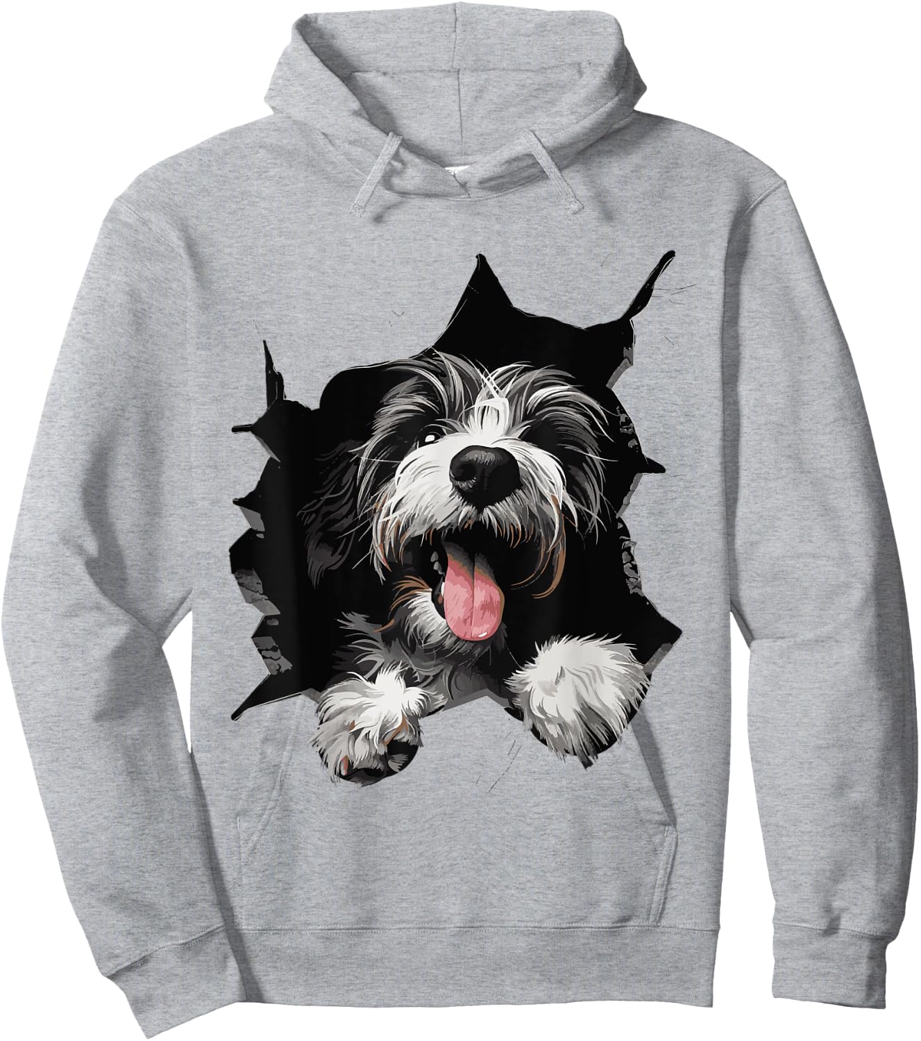 Bearded Collie Hoodie - Hoodie | Ash