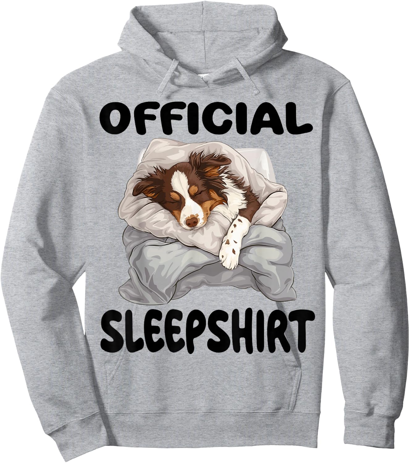 Miniature American Shepherd Dog Official Sleepshirt Pajamas Hoodie - Hoodie | Ash