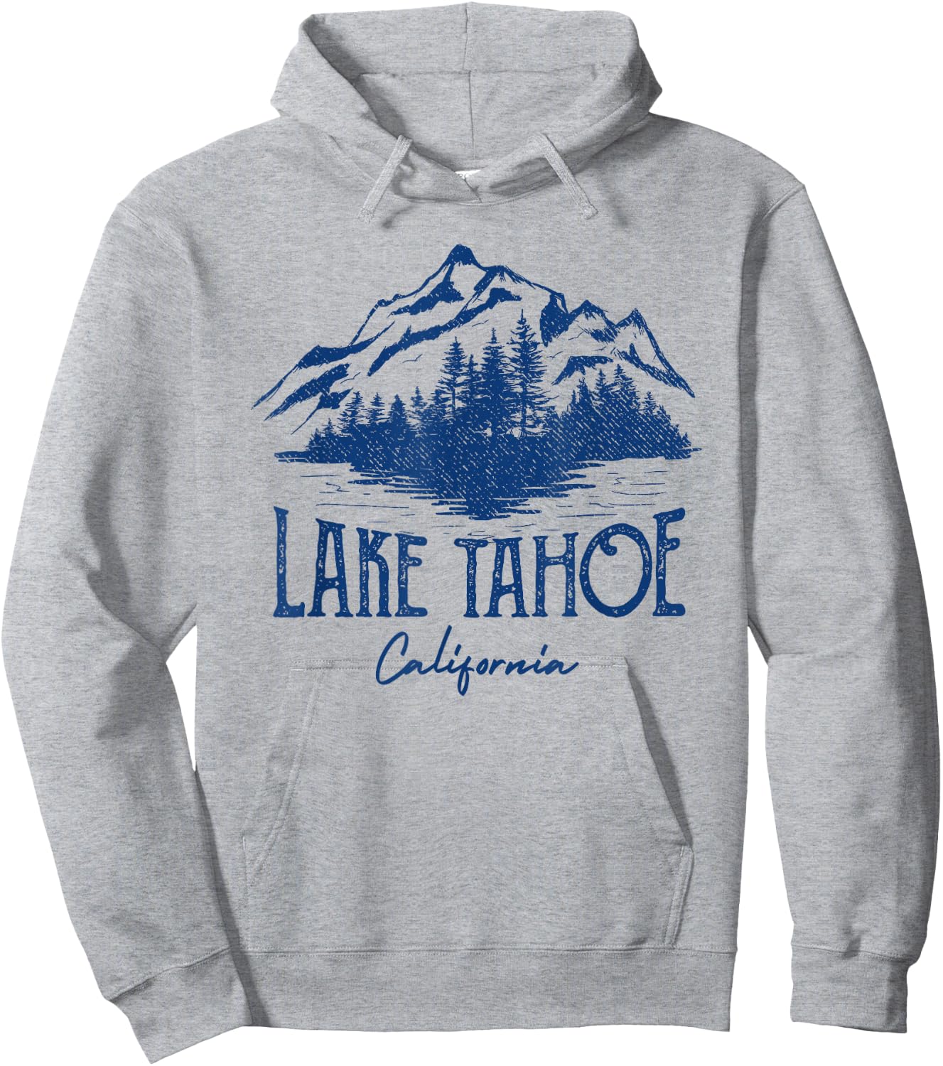 Lake Tahoe California Retro Mountain Vintage Hoodie - Hoodie | Ash