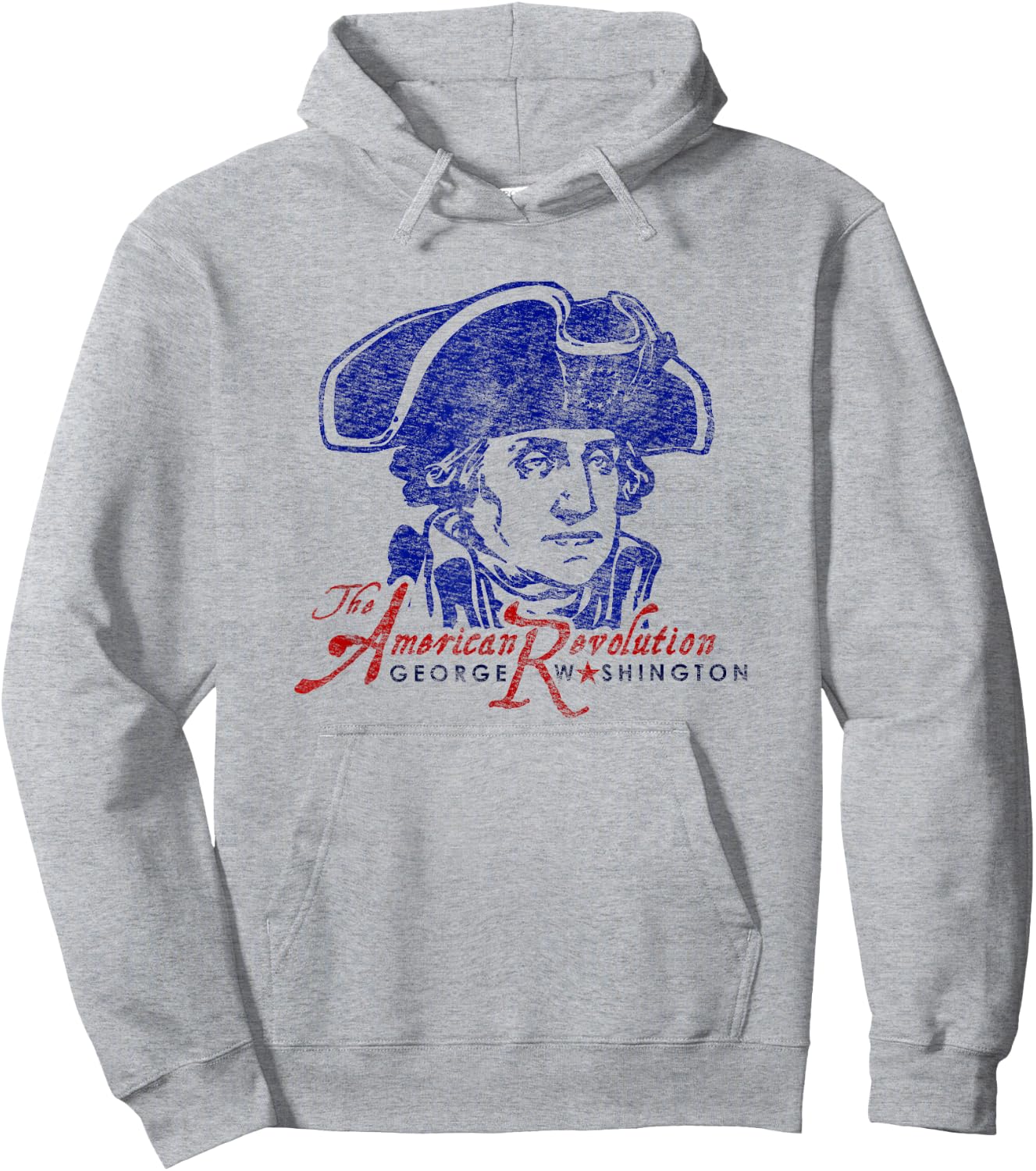 George Washington American Revolution Vintage Patriotic Hoodie - Hoodie | Ash