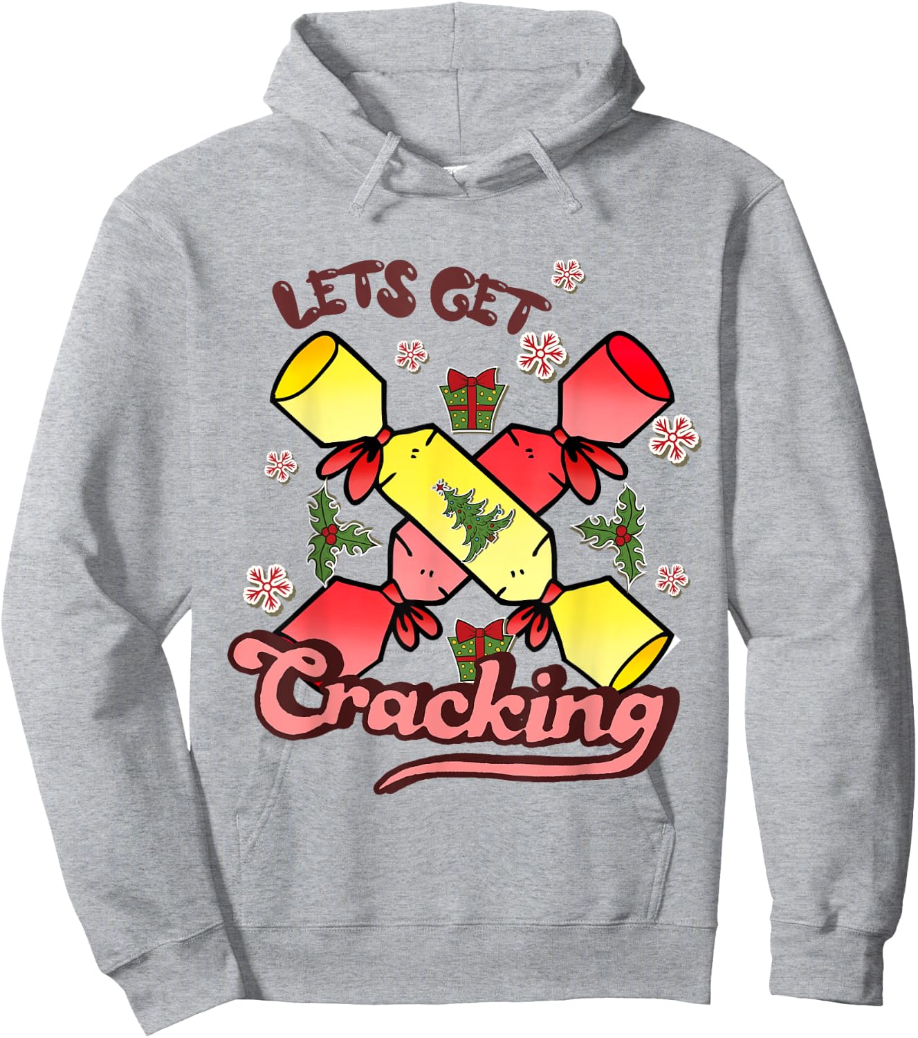 Let's Get Cracking Christmas Festive Christmas Costume s Hoodie - Hoodie | Ash