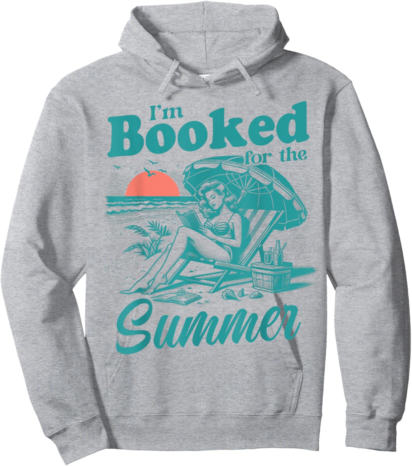I'm Booked For The Summer Book Girl Summer Coquette Hoodie - Hoodie | Ash