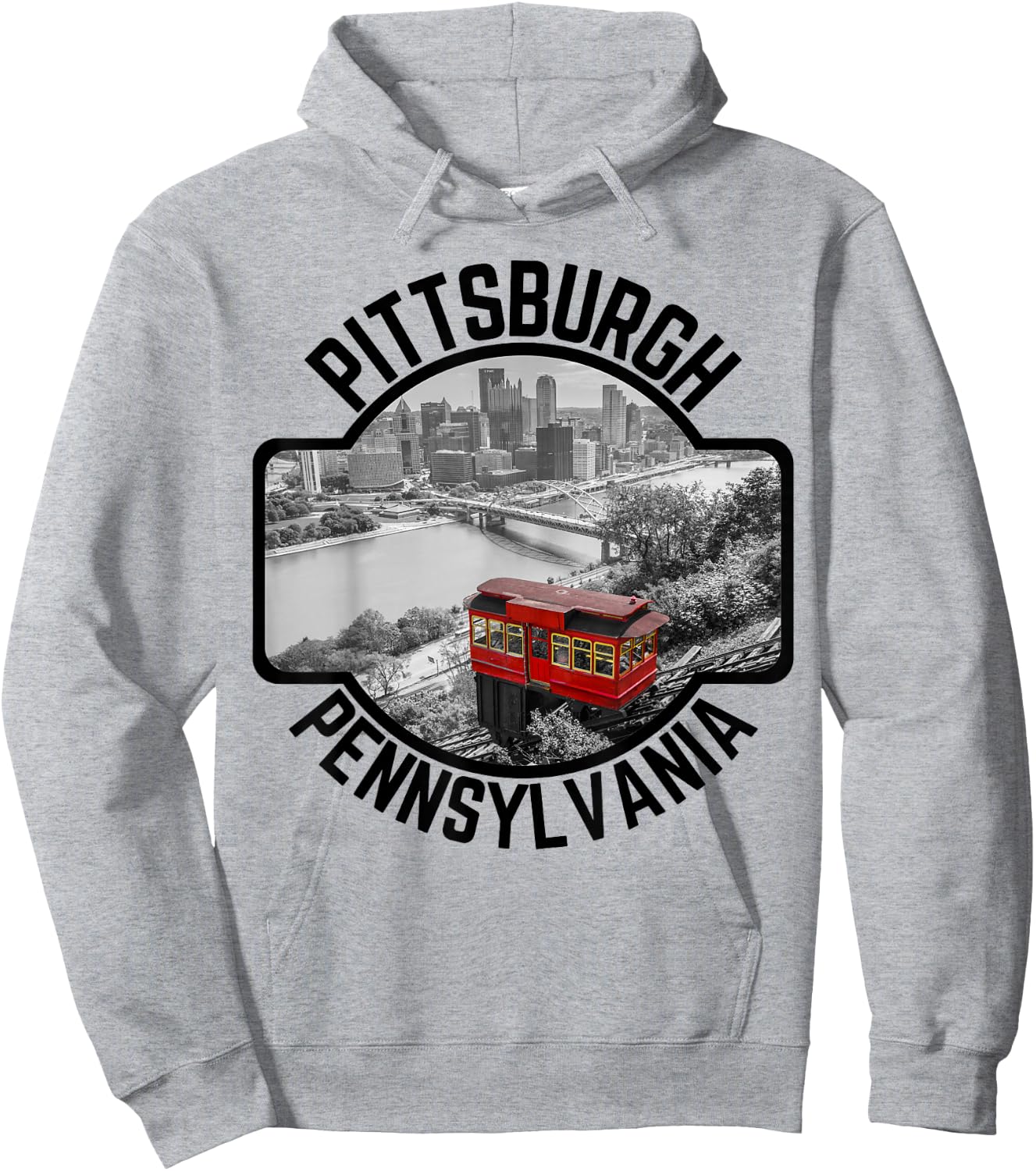 Pittsburgh Pennsylvania Steel City Skyline Photography 412 Hoodie - Hoodie | Ash
