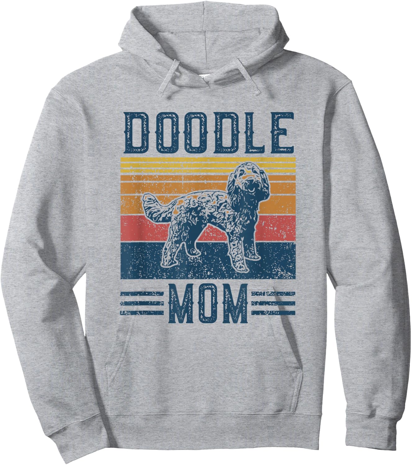 Vintage Doodle Mom Mother - Aussie Doodle & Goldendoodle Hoodie - Hoodie | Ash
