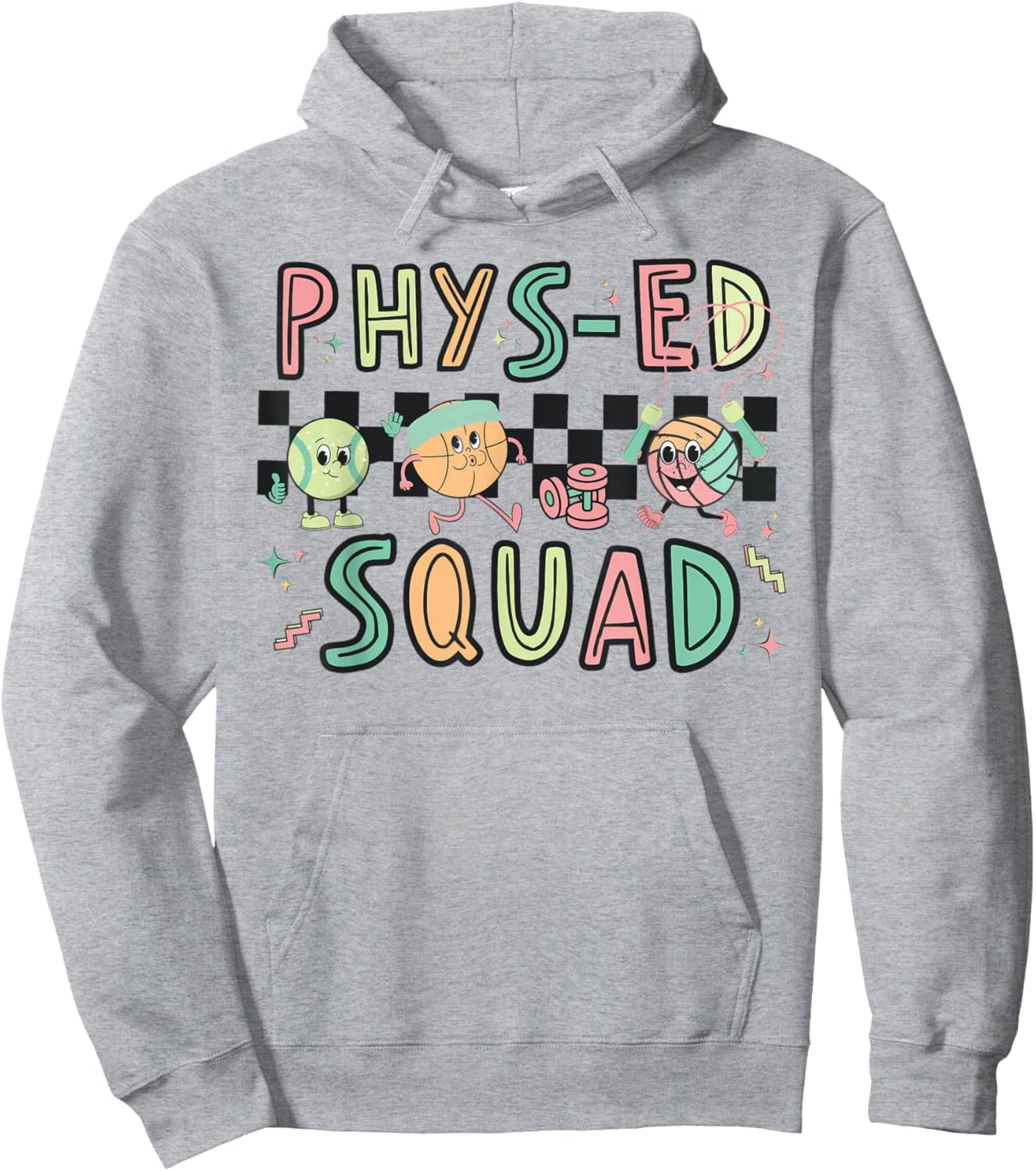 Retro Phys ED Squad Physical Education PE Teacher Women Hoodie - Hoodie | Ash