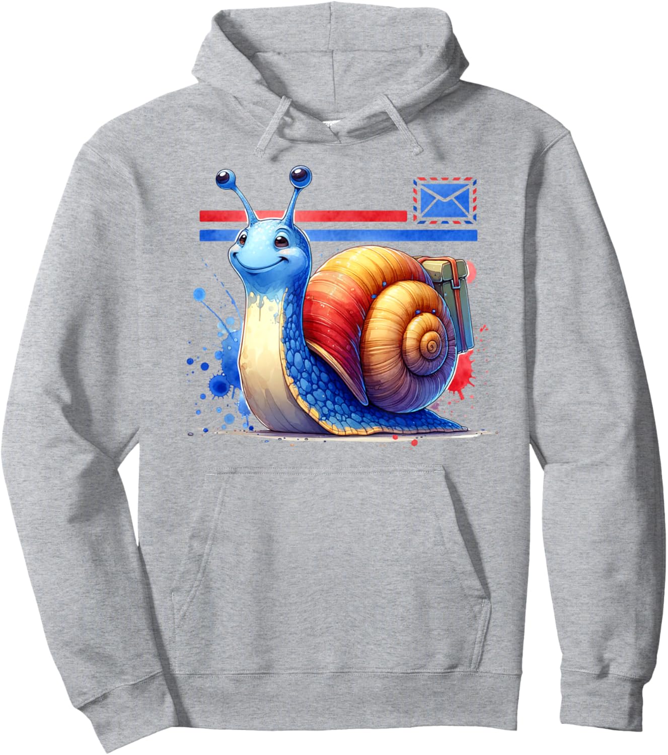 Snail mail Mailman Funny snail Postman Delivery man Hoodie - Hoodie | Ash