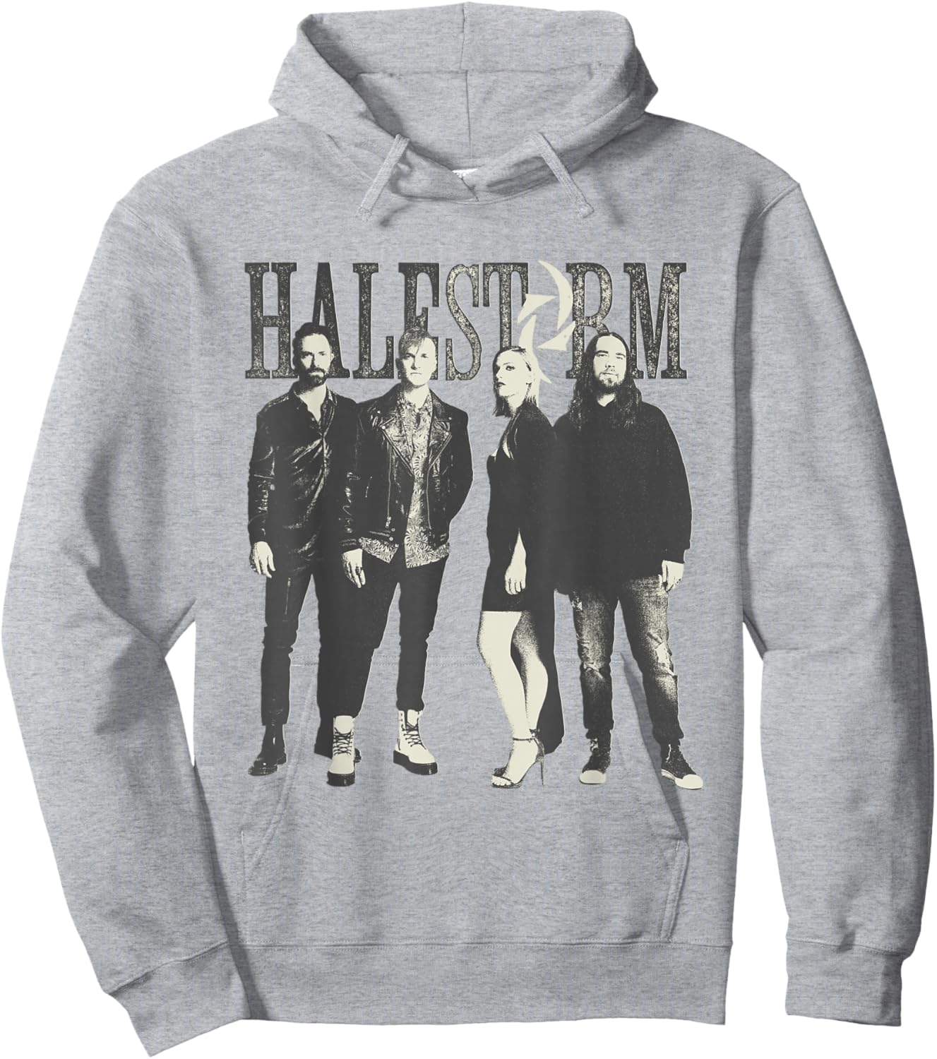Halestorm - Distressed Band Photo Hoodie - Hoodie | Ash