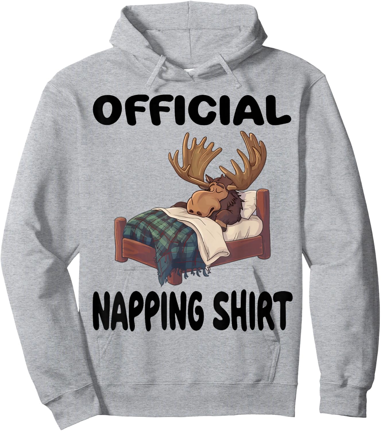Moose Official Napping shirt Pajamas Nightgown Hoodie - Hoodie | Ash