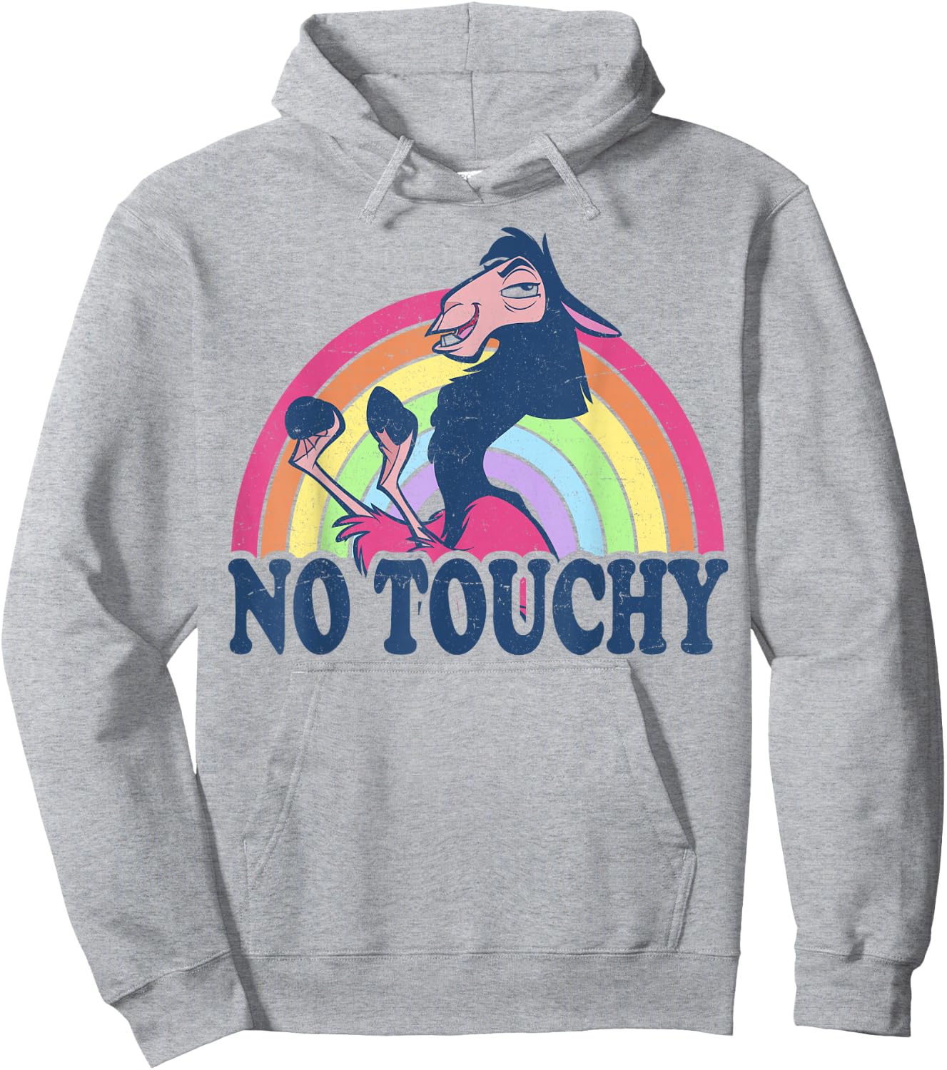 Disney The Emperor's New Groove Kuzco Rainbow No Touchy Hoodie - Hoodie | Ash