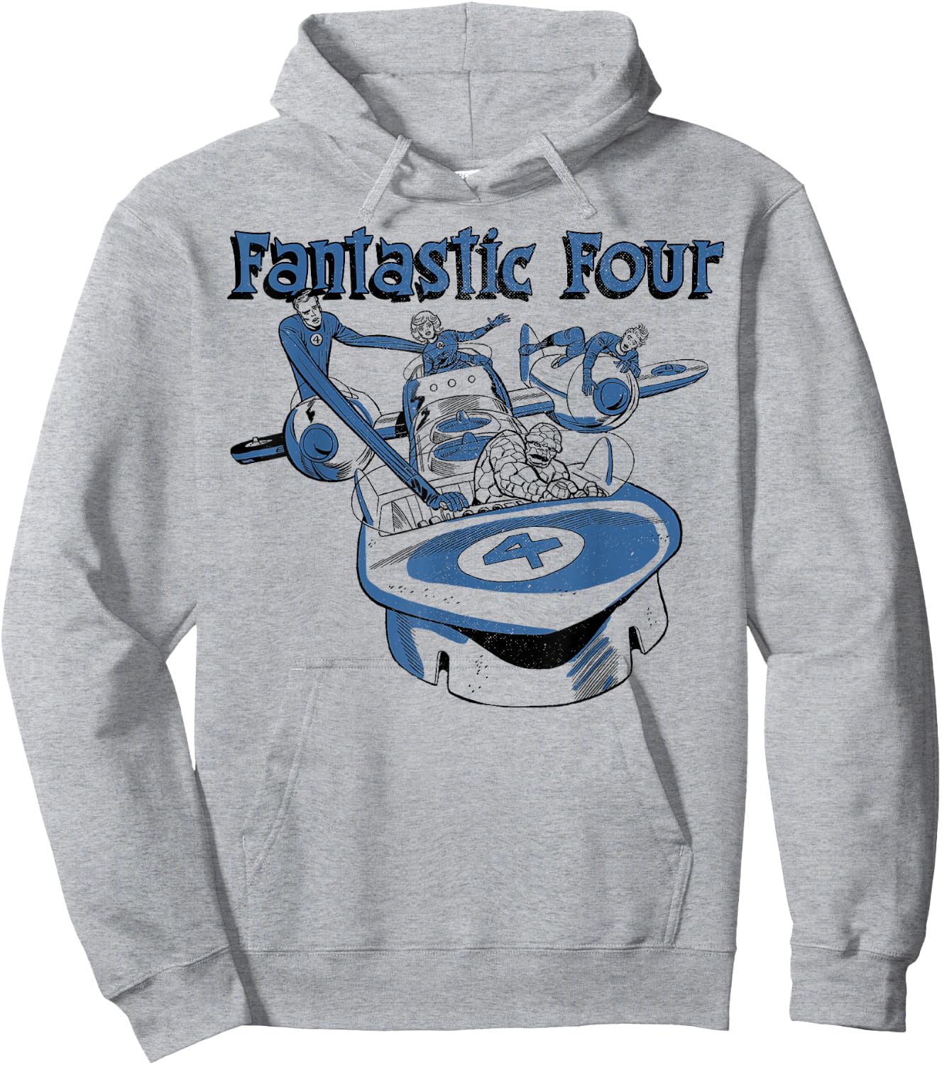 Marvel Fantastic Four Group Shot Fantasticar Hoodie - Hoodie | Ash