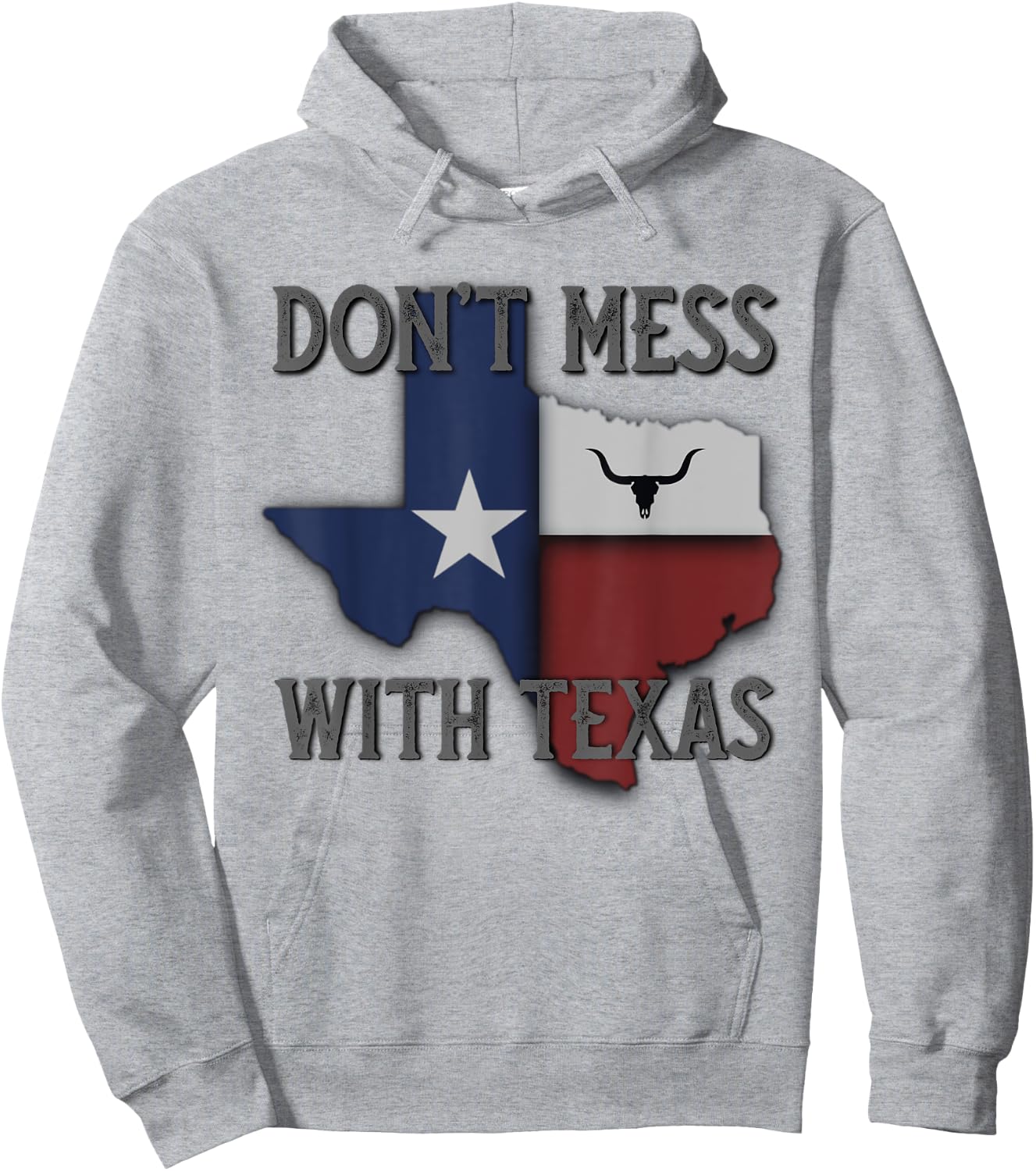 Don't Mess With Vintage Texas Longhorn Lone Star State Pride Hoodie - Hoodie | Ash