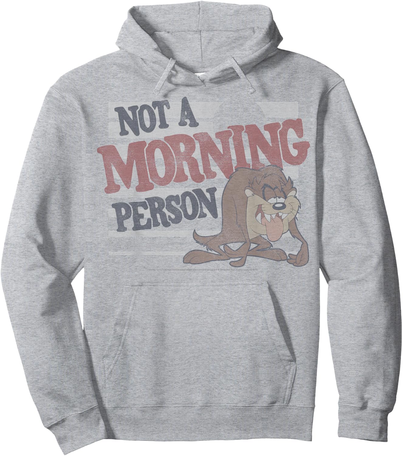 Looney Tunes Taz Not A Morning Person Hoodie - Hoodie | Ash