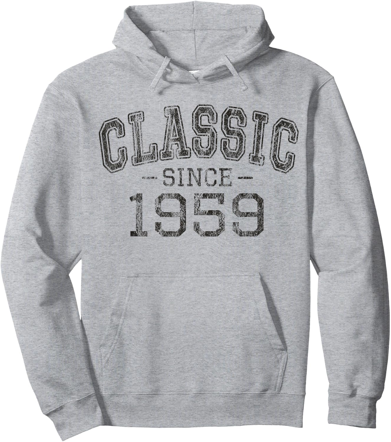Classic Since 1959 Vintage Style Born in 1959 Birthday Gift Hoodie - Hoodie | Ash