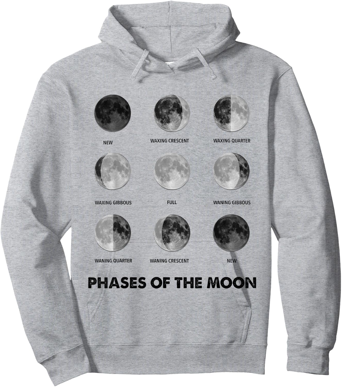 Moon Phase Moon Cycles Lunar Eclipse Lunar Cycle Hoodie - Hoodie | Ash
