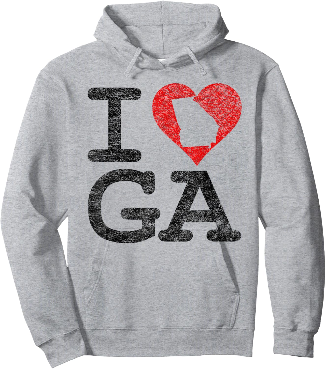 I Love Georgia I Heart Ga Atlanta Peach State Hoodie - Hoodie | Ash