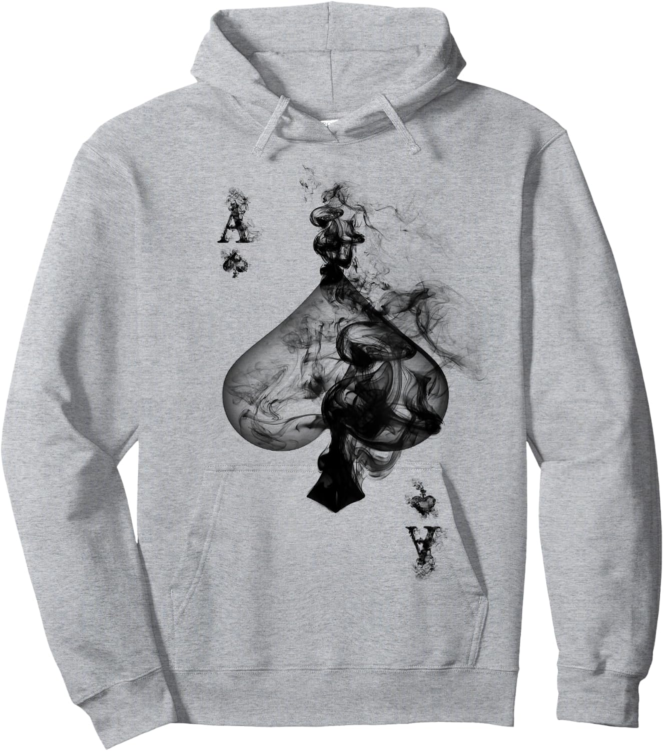 Ace of Spades - Smoke - for Card Players Hoodie - Hoodie | Ash