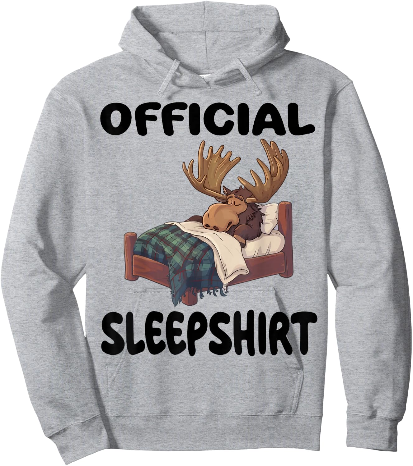 Moose Official Sleepshirt Pajamas Nightgown Hoodie - Hoodie | Ash