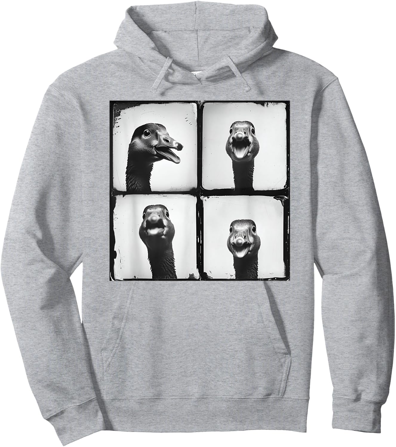 Cool Goose Face Photo Love Geese Farmyard Funny Retro Animal Hoodie - Hoodie | Ash