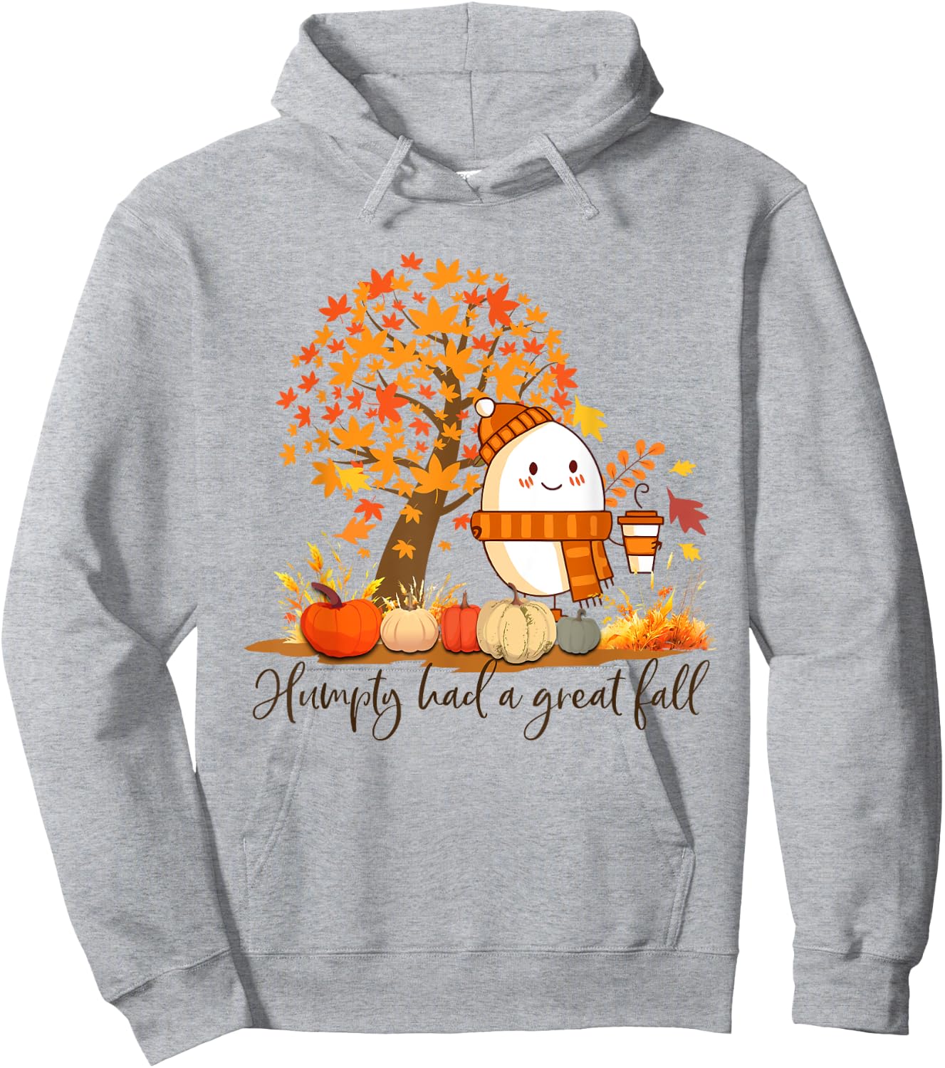 Humpty Dumpty Had A Great Fall Thanksgiving Autumn Hoodie - Hoodie | Ash