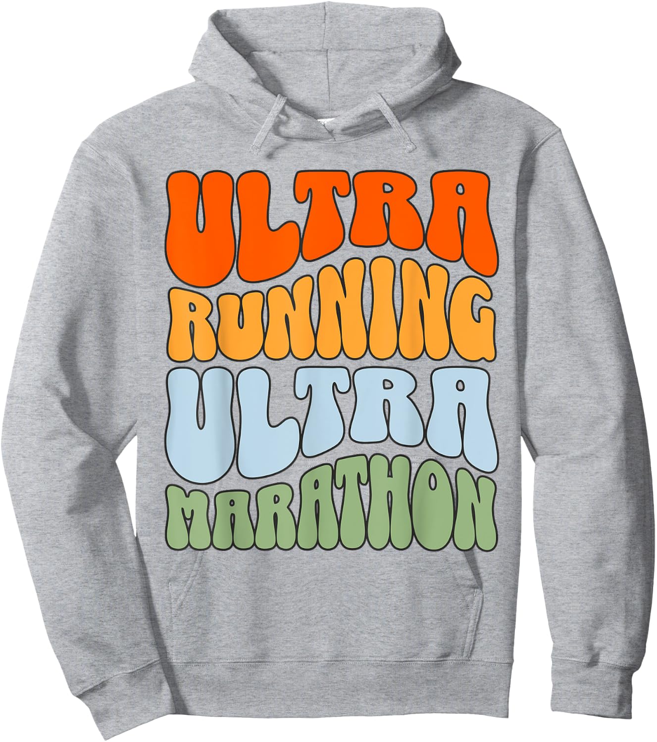 Ultramarathon Ultra Running Retro Ultra Marathon Runner Hoodie - Hoodie | Ash