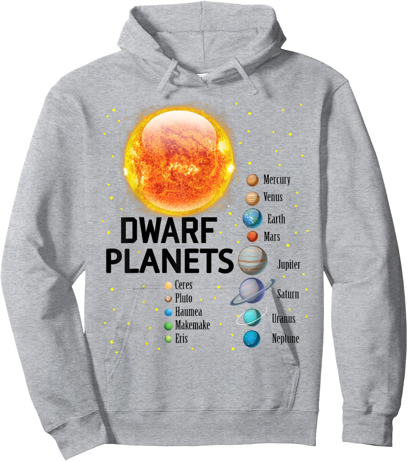 Solar System Planets Outer Space Astronaut Boys Girls Kids Hoodie - Hoodie | Ash