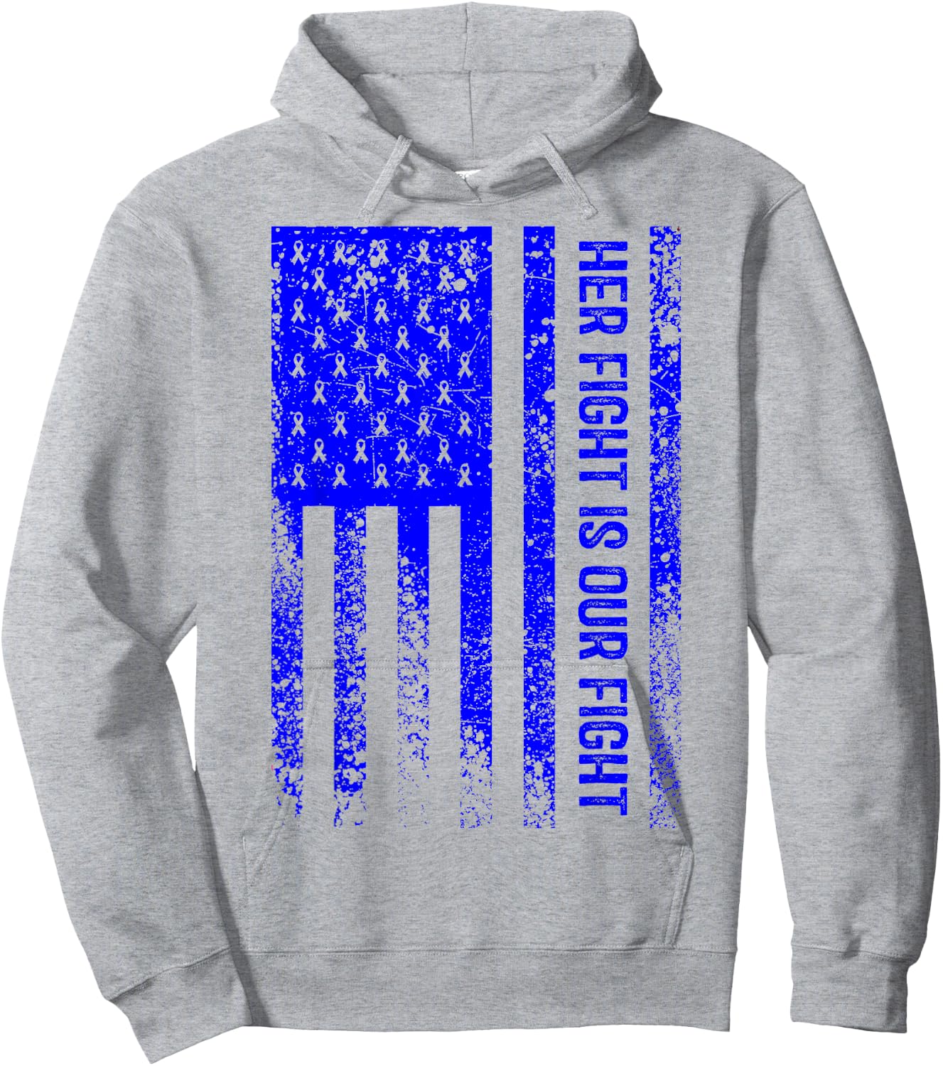 Her Fight Is Our Fight Angelman Syndrome Awareness Hoodie - Hoodie | Ash