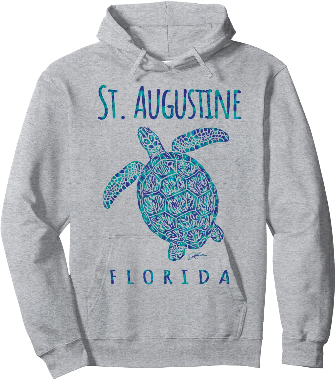 JCombs: St. Augustine, FL, Sea Turtle, Beach Hoodie - Hoodie | Ash