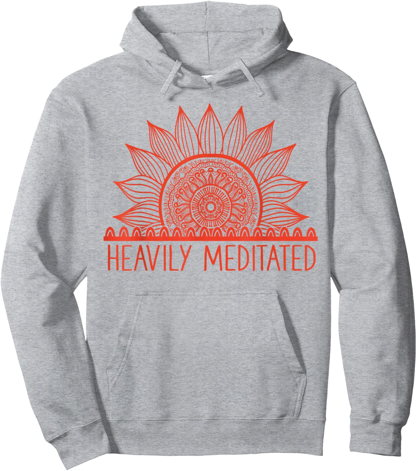 Heavily Meditated Namaste Meditation Yoga Gift Mandala Hoodie - Hoodie | Ash