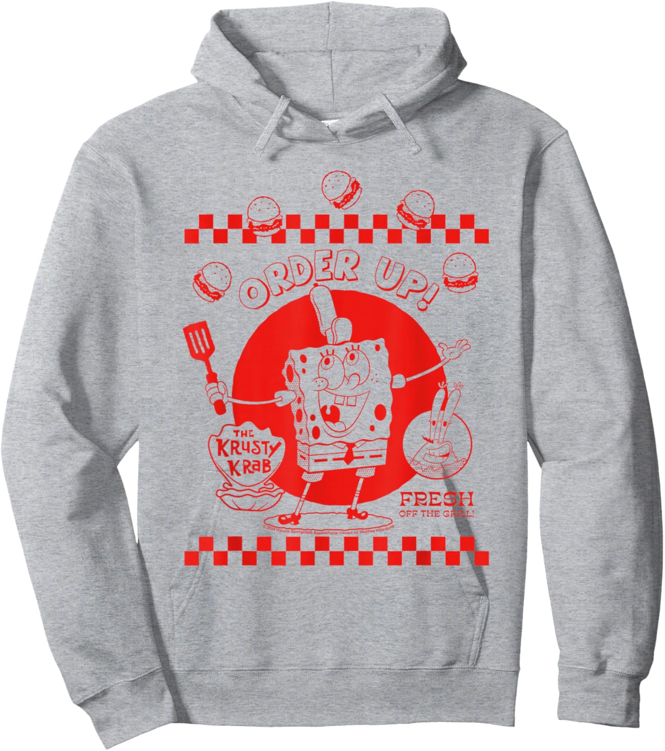 SpongeBob SquarePants Order Up! Hoodie - Hoodie | Ash
