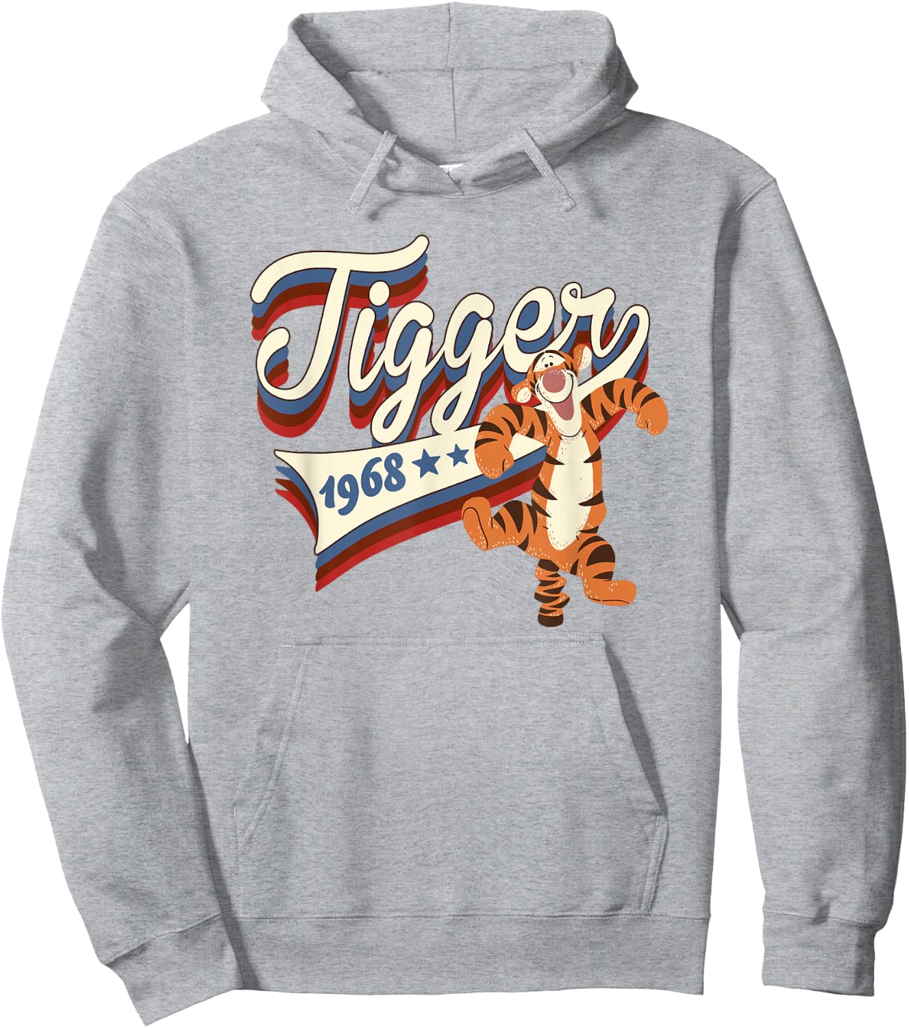 Disney Winnie The Pooh Americana Tigger Collegiate 1968 Hoodie - Hoodie | Ash