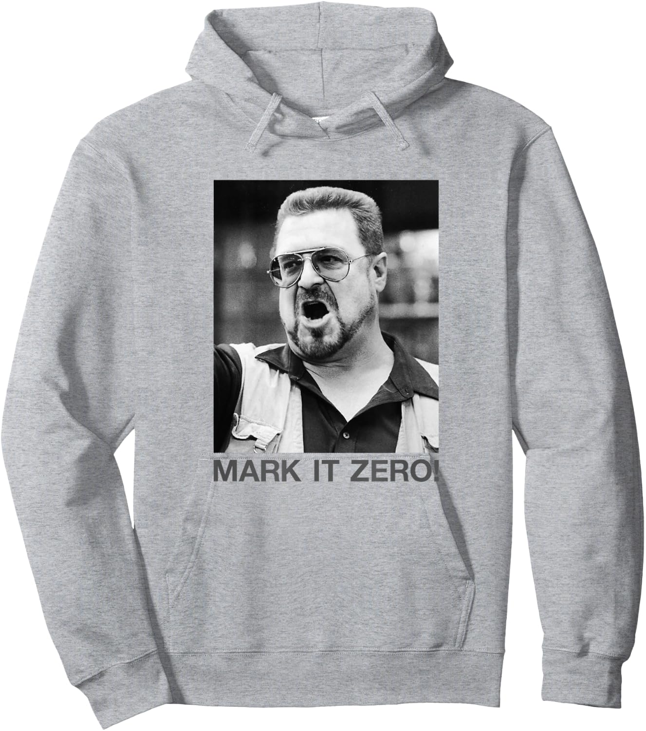 The Big Lebowski Walter Mark It Zero Black and White Poster Hoodie - Hoodie | Ash