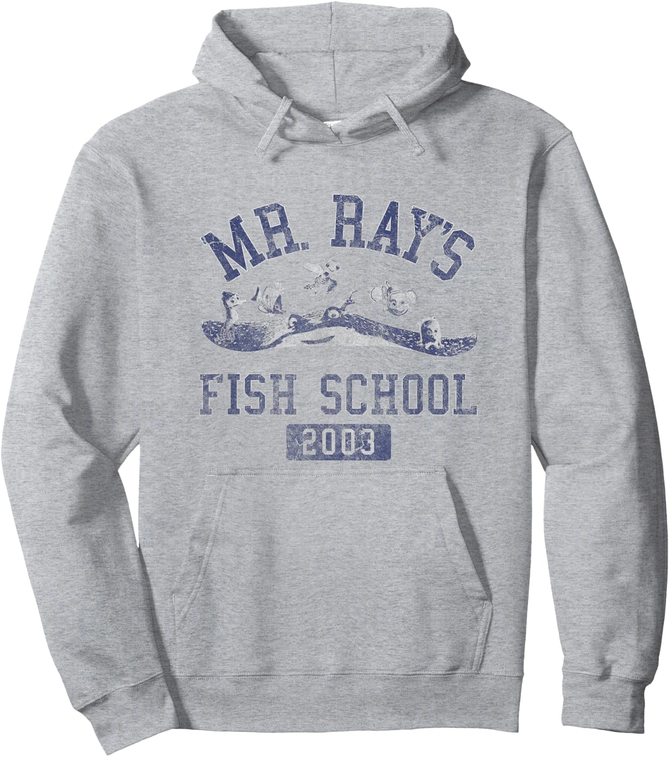 Disney Pixar Finding Nemo Mr. Rays Fish School 2003 Poster Hoodie - Hoodie | Ash