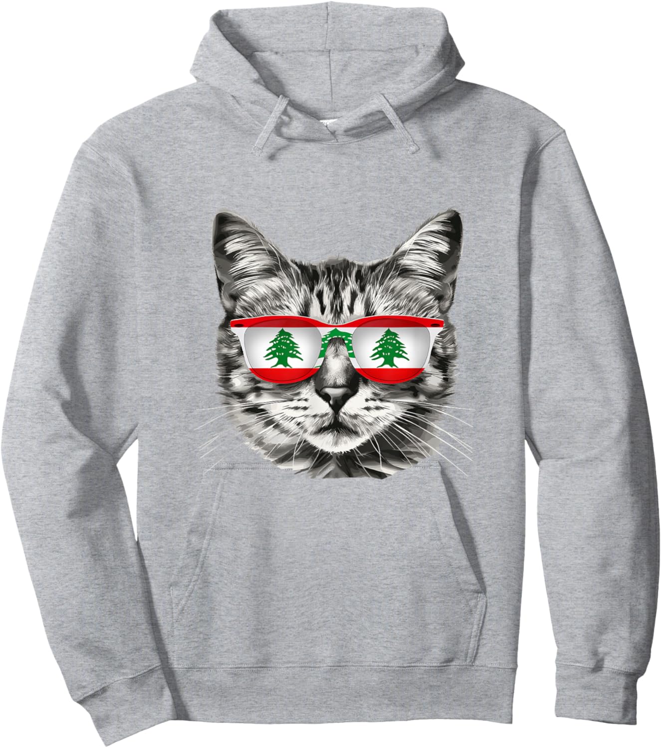 Lebanese Flag Cat Owner Souvenirs Products Kitten Lebanon Hoodie - Hoodie | Ash