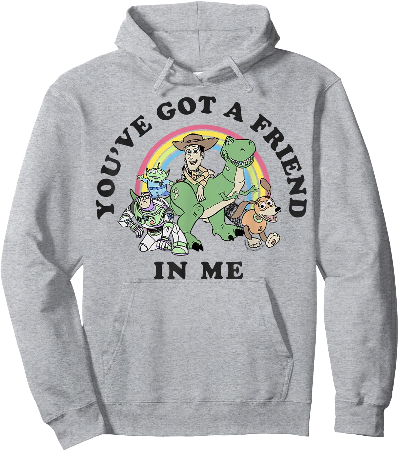 Disney Pixar Rainbow Toy Story You've Got A Friend in Me Hoodie - Hoodie | Ash