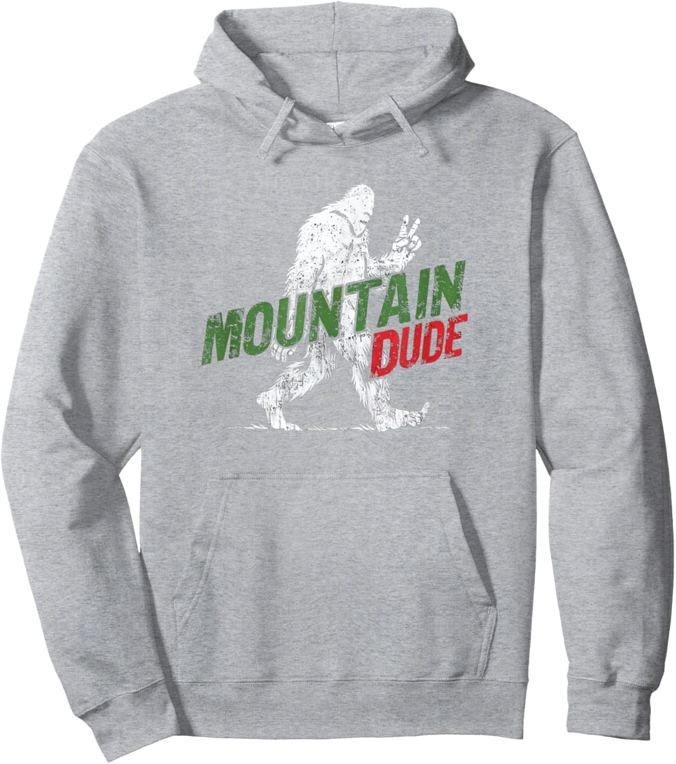 Mountain Dude Funny Bigfoot Sasquatch Rock On Hiking Hoodie - Hoodie | Ash