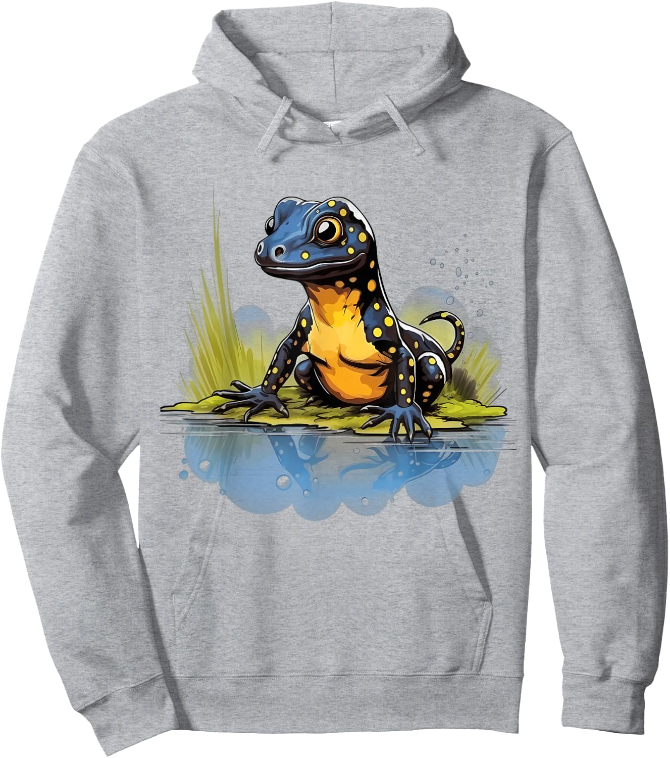Retro Style Spotted Salamander Hoodie - Hoodie | Ash