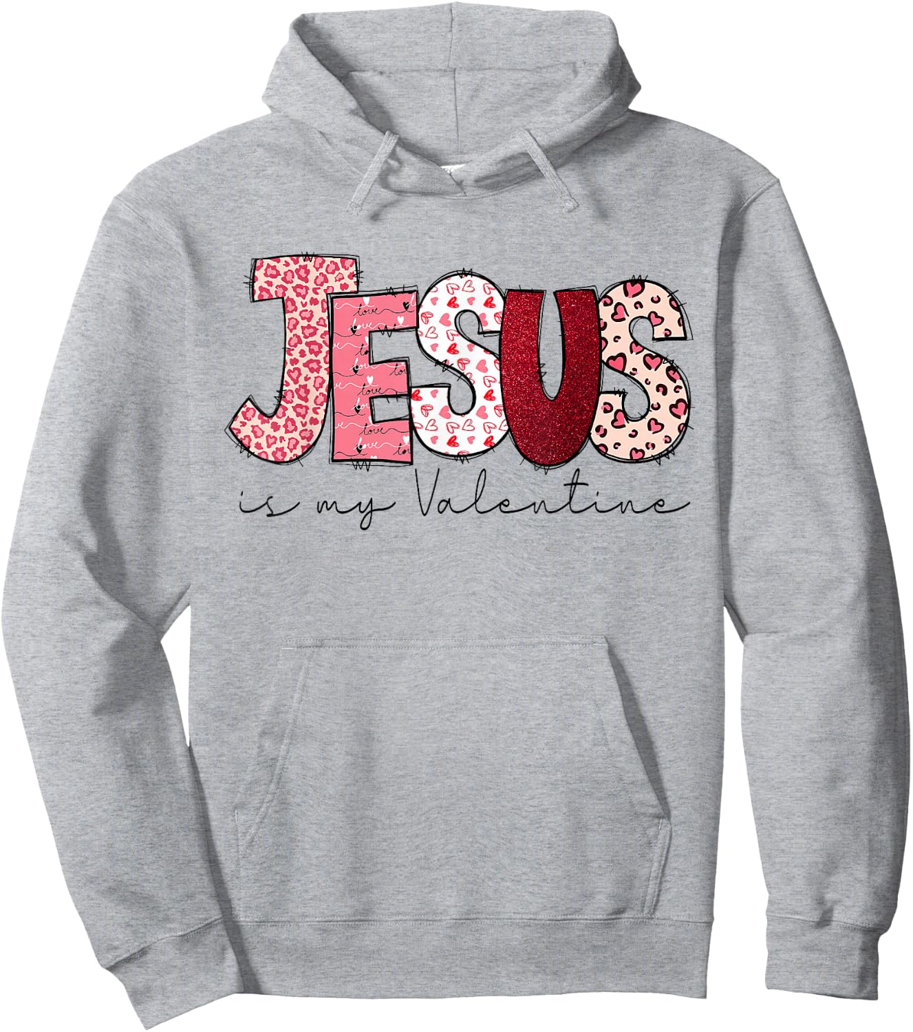 Christian Valentines Day Jesus Religious Valentine Hoodie - Hoodie | Ash