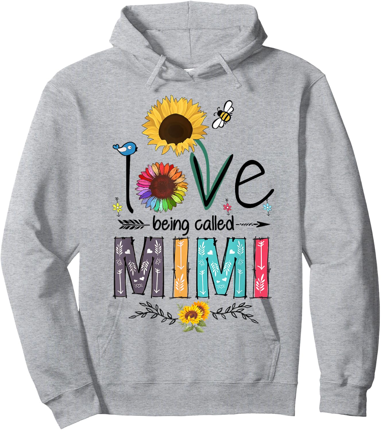 I Love Being Called Mimi Sunflower Cute Mother's Day Woman Hoodie - Hoodie | Ash