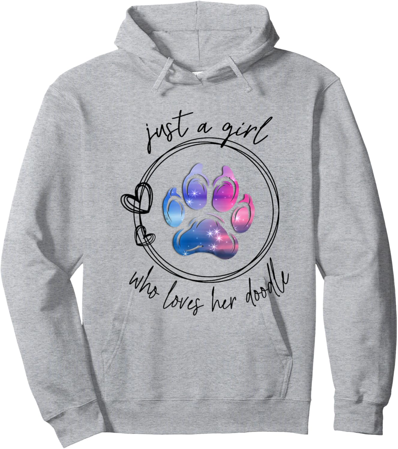 Just a Girl Who Loves Her Doodle Goldendoodle Bernedoodle Hoodie - Hoodie | Ash